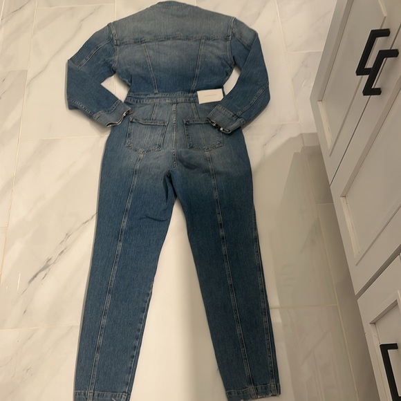 Jonathan Simkhai Denim Long Sleeve Jumpsuit 0 - Picture 6 of 10